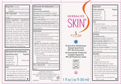 Herbalife  Skin  5  Protective Moisturizer Broad Spectrum Spf 30 Sunscreen  1 Fl Oz (30 mL) (Herbalife Skin Protective Moisturizer Broad Spectrum Spf 30 Sunscreen)